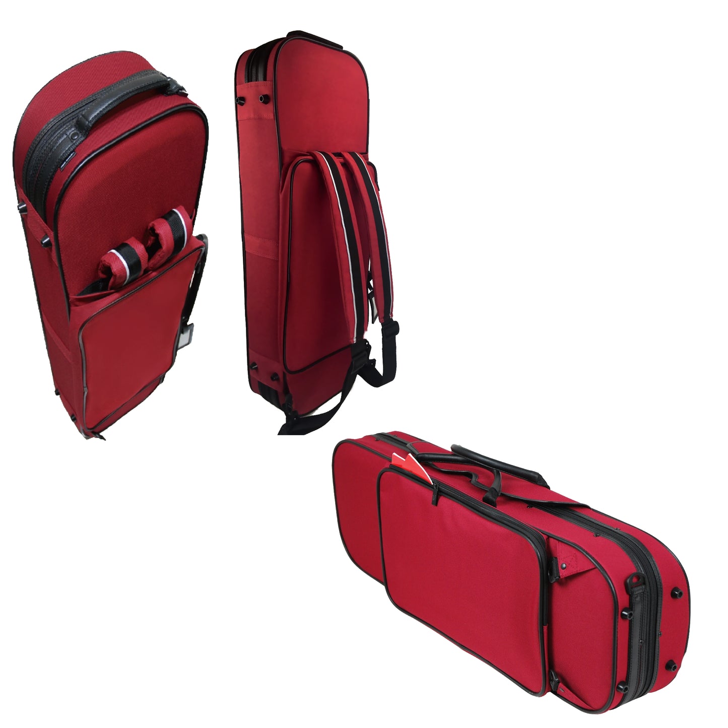 Pedi Steel Shield Niteflash Violin Case - Red